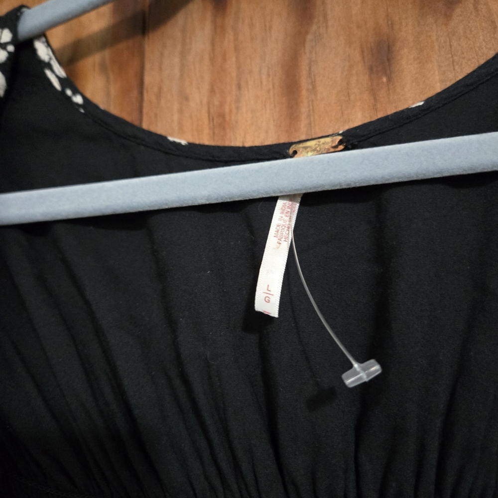 Free People Black Floral Maxi Dress - Picture 4 of 5